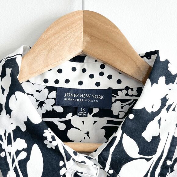 Jones New York Women Blouse Long Sleeve Button Down Floral 3X - Picture 2 of 7